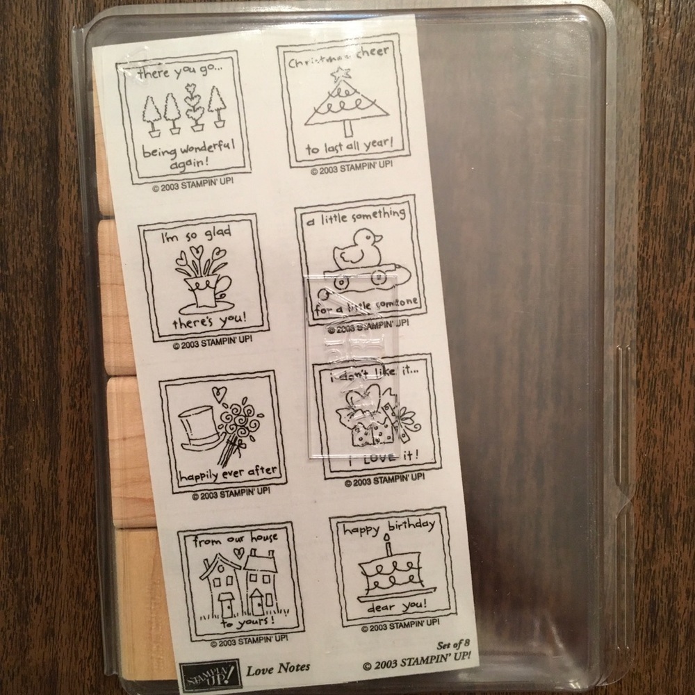 STAMPIN’ UP! Love Notes Lot of 8 Message Stamps